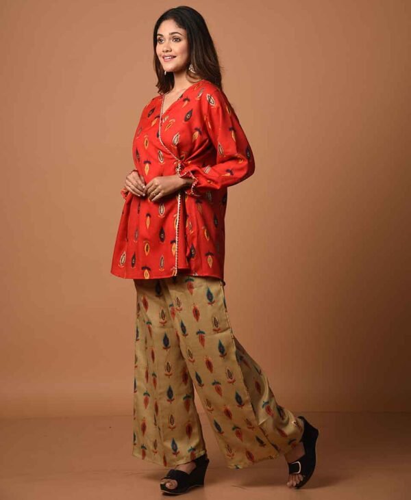 Cherry Charm Plus - Casual Rayon Co-ord Set for Women in Plus Size - Image 3
