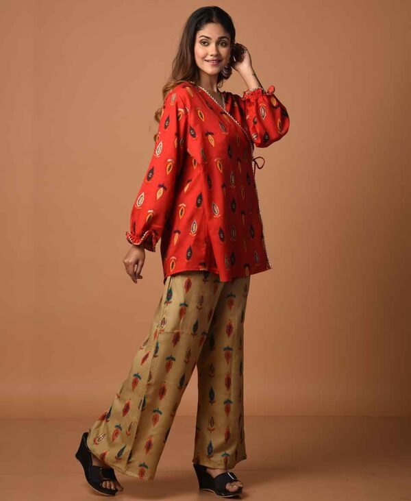 Cherry Charm Plus - Casual Rayon Co-ord Set for Women in Plus Size