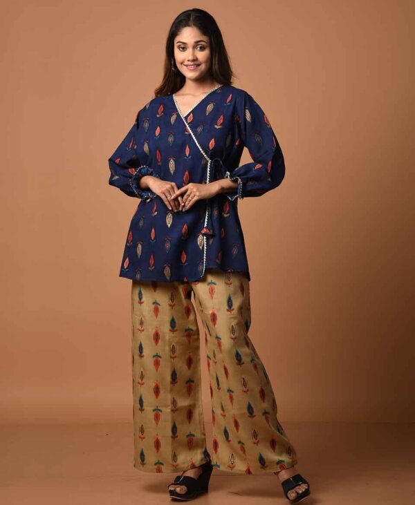 Midnight Blue Muse - Plus Size Casual Co-ord Set for Women in Rayon - Image 2