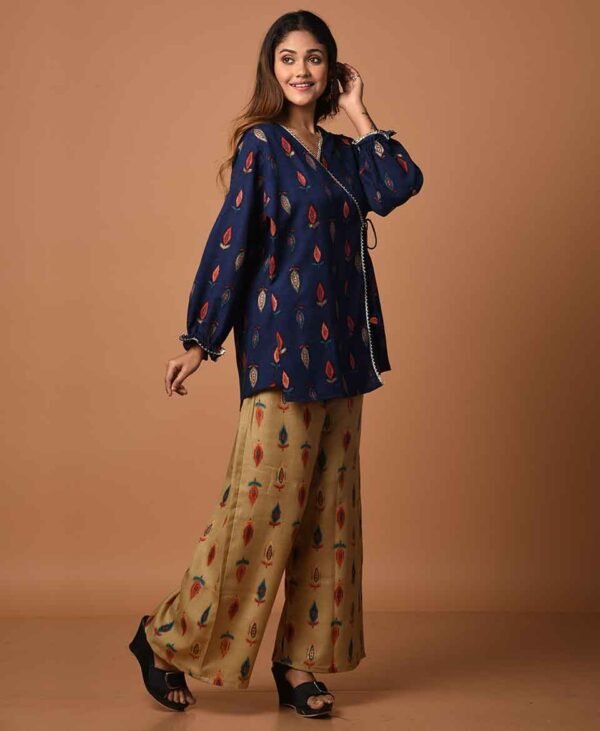 Midnight Blue Muse - Plus Size Casual Co-ord Set for Women in Rayon - Image 3